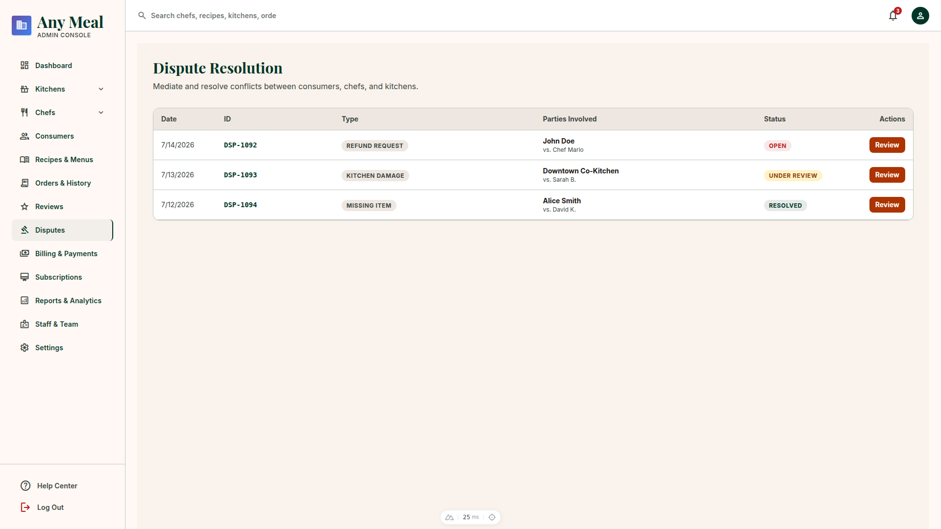 6. Dispute Resolution & Support Hub