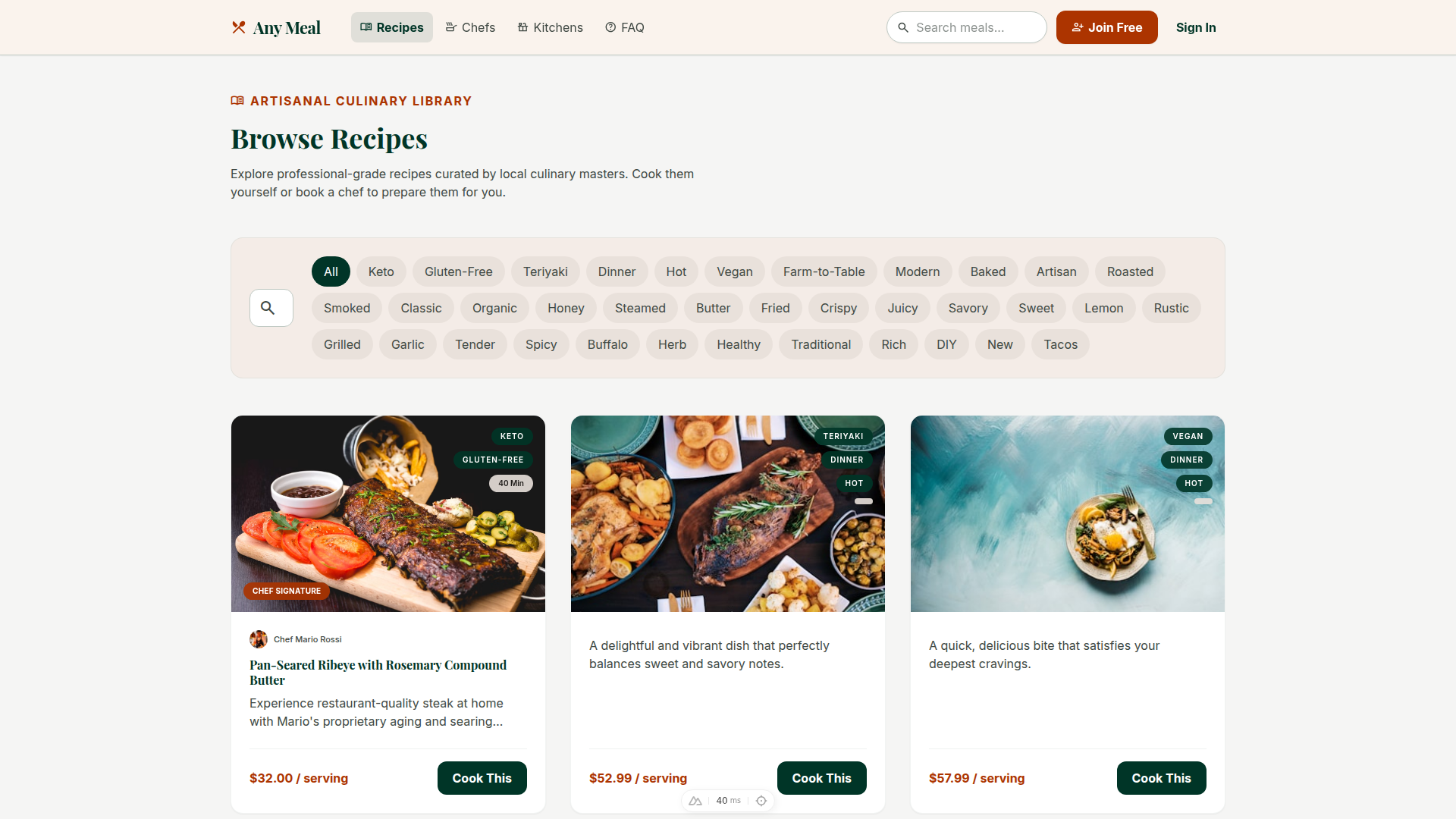 3. Recipe Discovery & Culinary Catalog